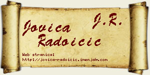 Jovica Radoičić vizit kartica